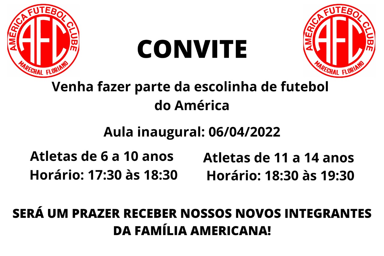 Convite América Futebol Clube MF