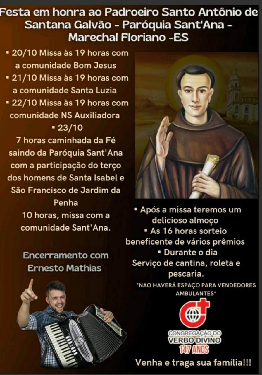 Festa em Honra ao Padroeiro Santo Antônio de Santana Galvão, da Paroquia Sant´Ana 