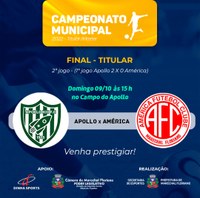 Segundo final de semana de Outubro marca Campeonato Apollo x América 