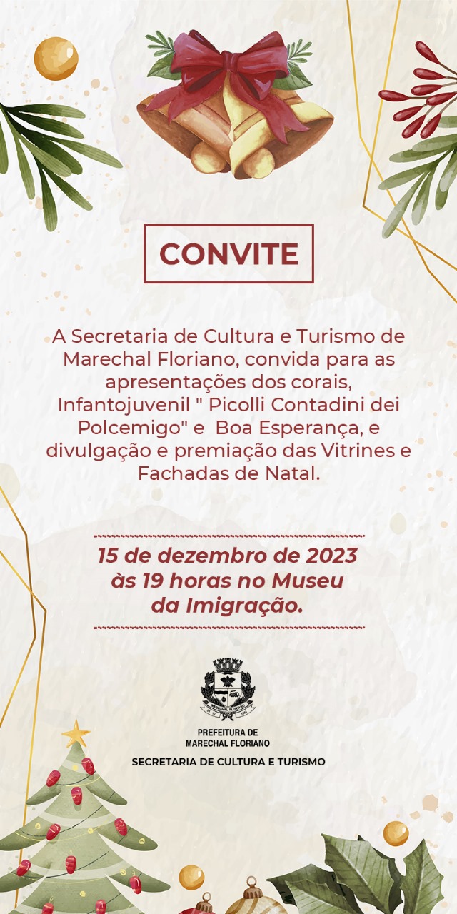 Marechal Floriano Celebra no Museu da Imigração Noite Cultural e Premiação Natalina. 