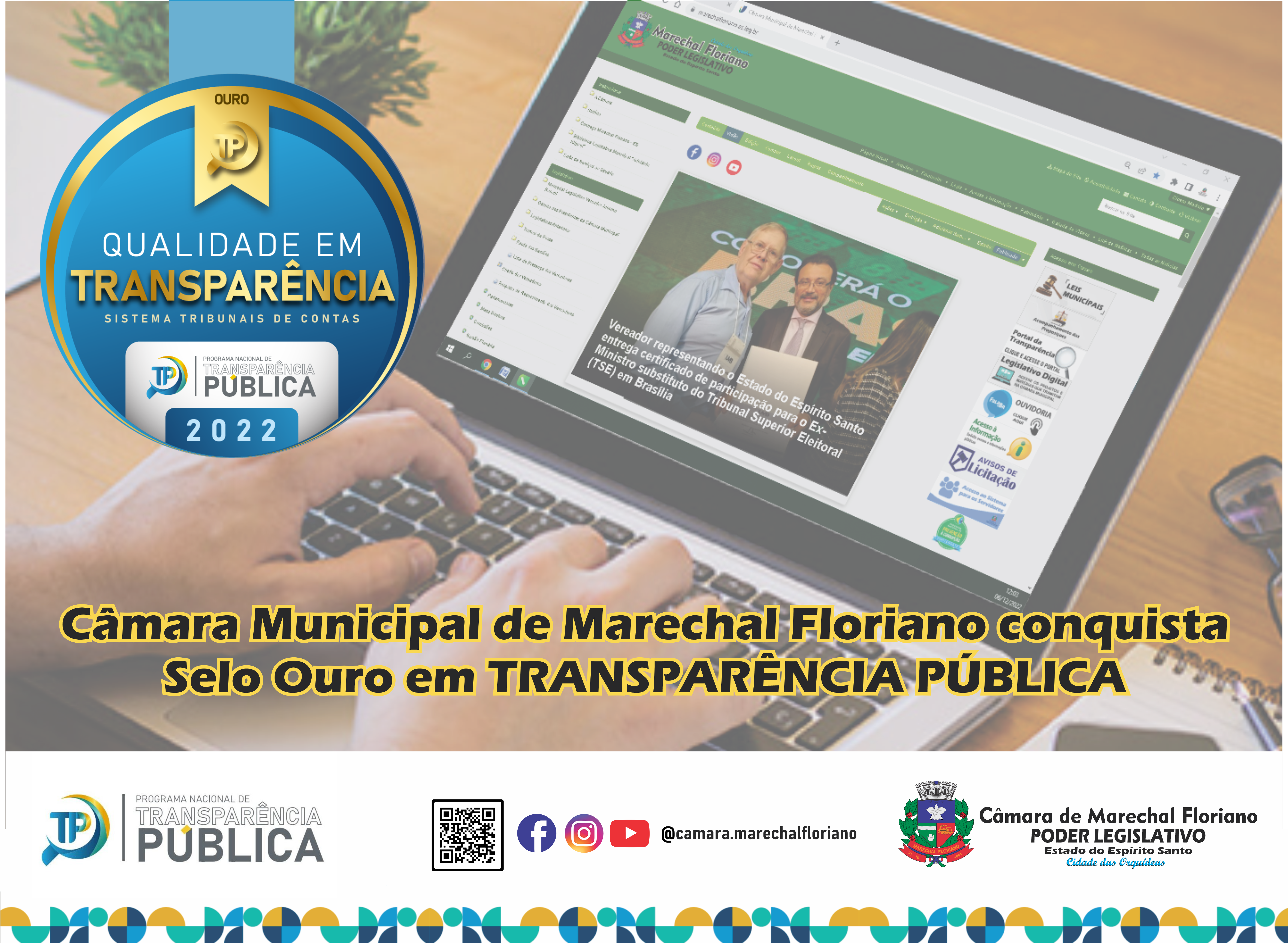 A Câmara de Marechal Floriano conquista Selo de Ouro em Transparência Pública