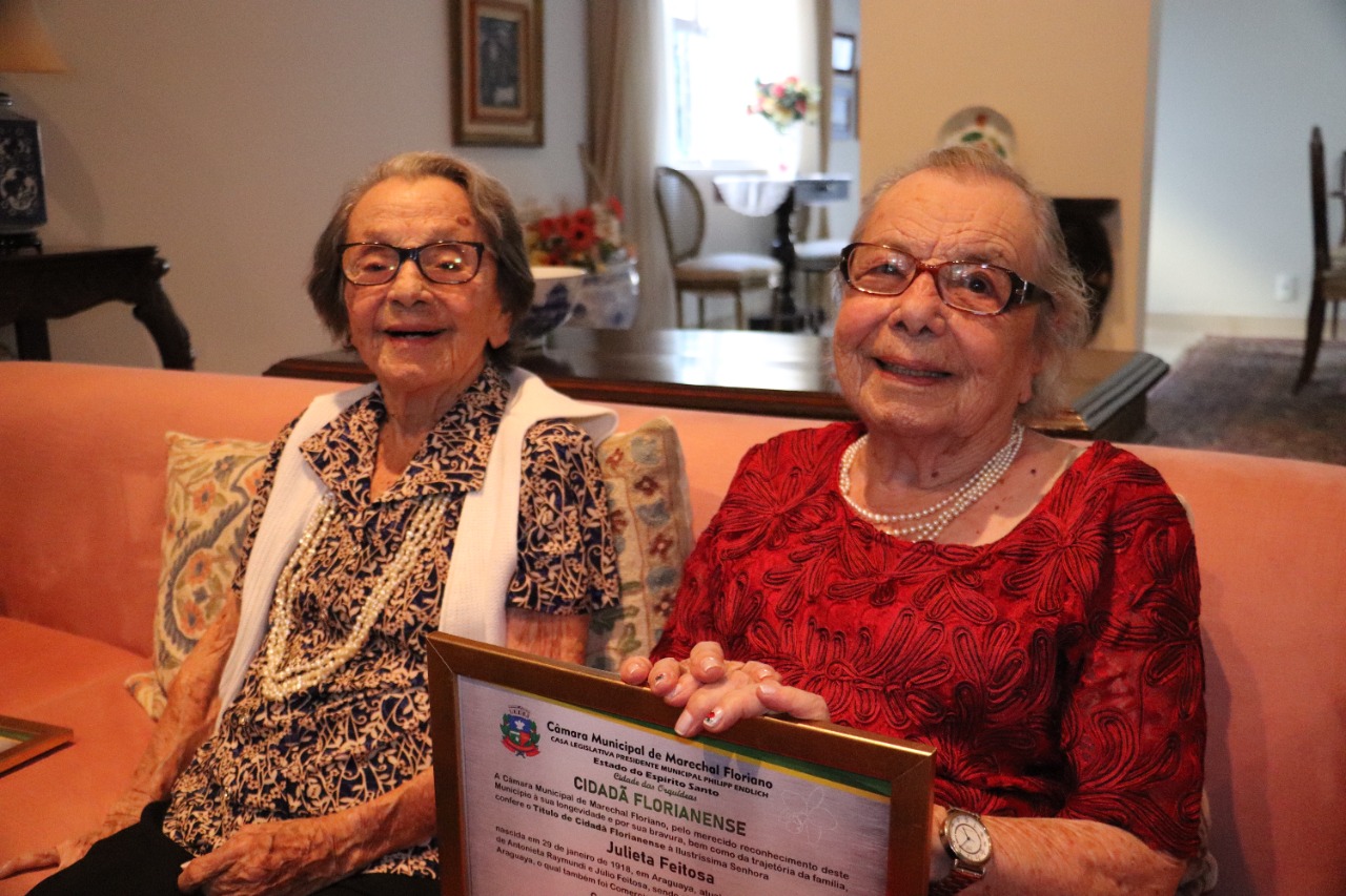 Câmara de Marechal Floriano homenageia as Irmãs Centenárias com o Título de Cidadã Florianense